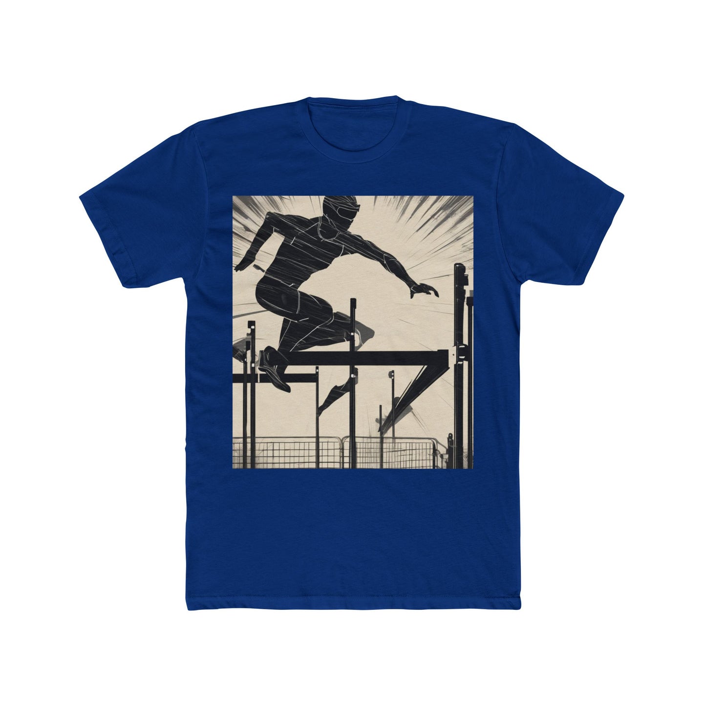 boostlete-iron-intent-scene-hurdler-speed-blueprint-0152 — Unisex Cotton Crew Tee (NL 3600)