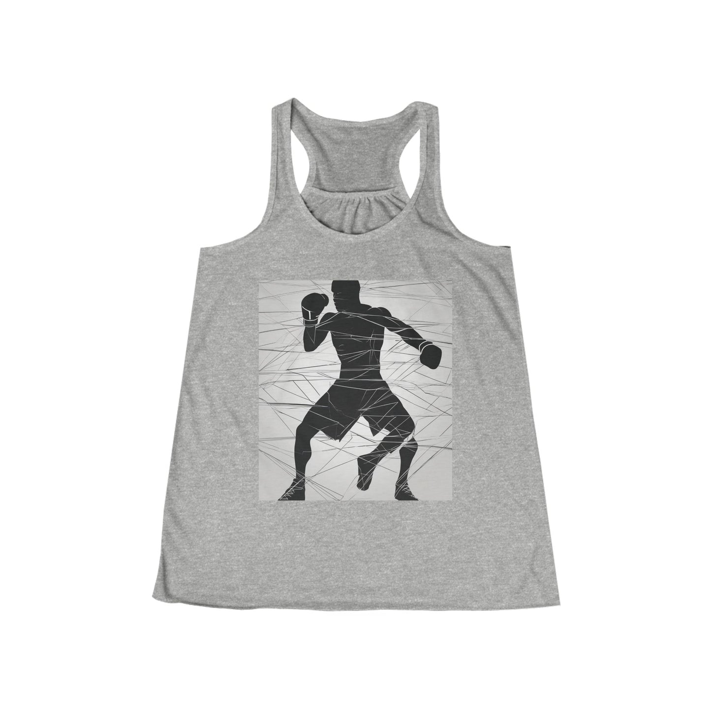 boostlete-mile-by-mile-scene-boxer-motion-geometric-0028 — Women's Flowy Racerback Tank (B+C 8800)