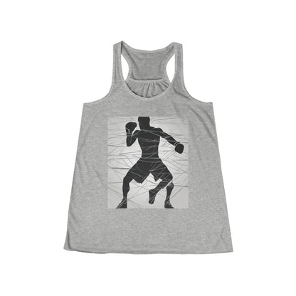 boostlete-mile-by-mile-scene-boxer-motion-geometric-0028 — Women's Flowy Racerback Tank (B+C 8800)
