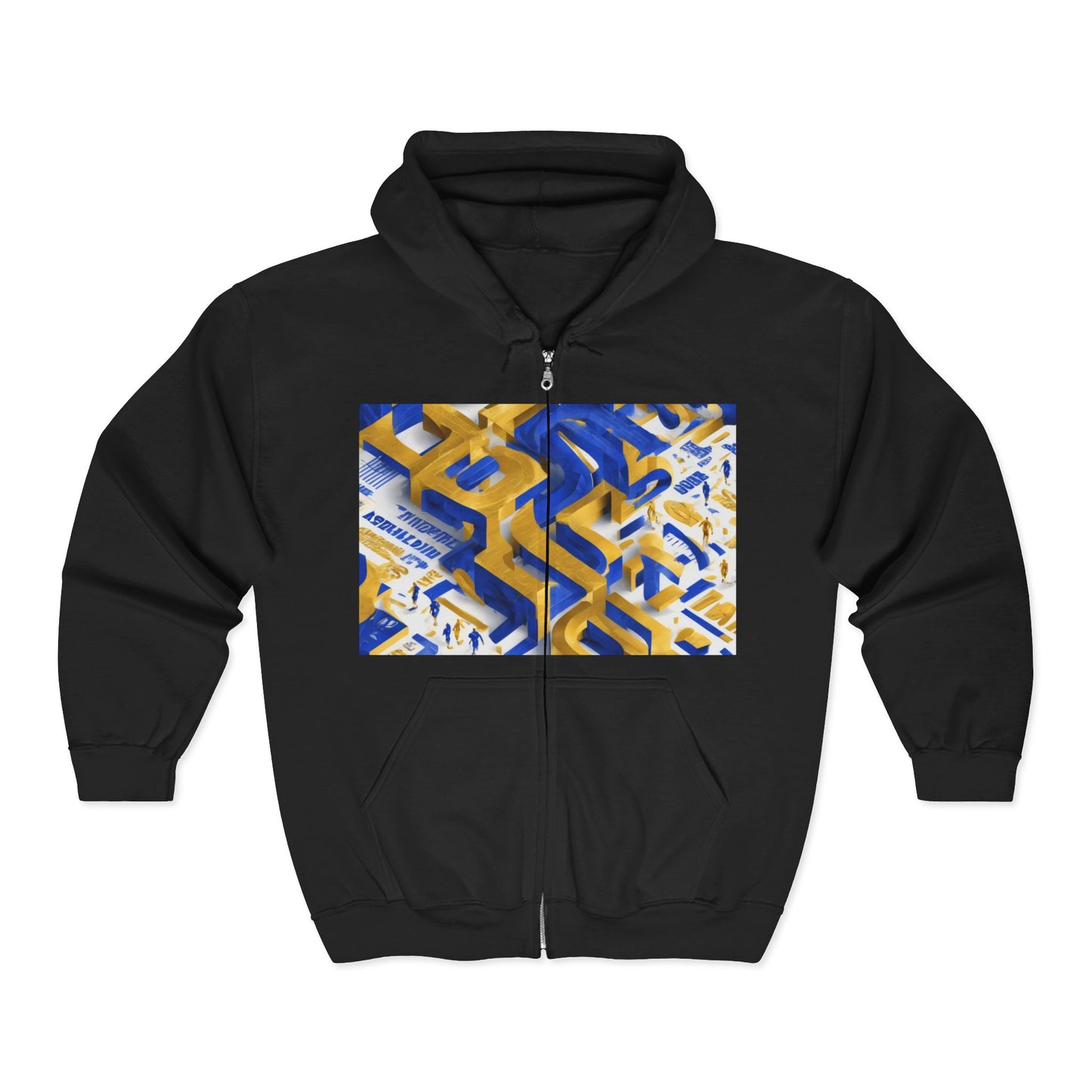 boostlete-iron-intent-type-one-more-rep-arc-isometric-0069 — Unisex Heavy Blend Full-Zip Hooded Sweatshirt