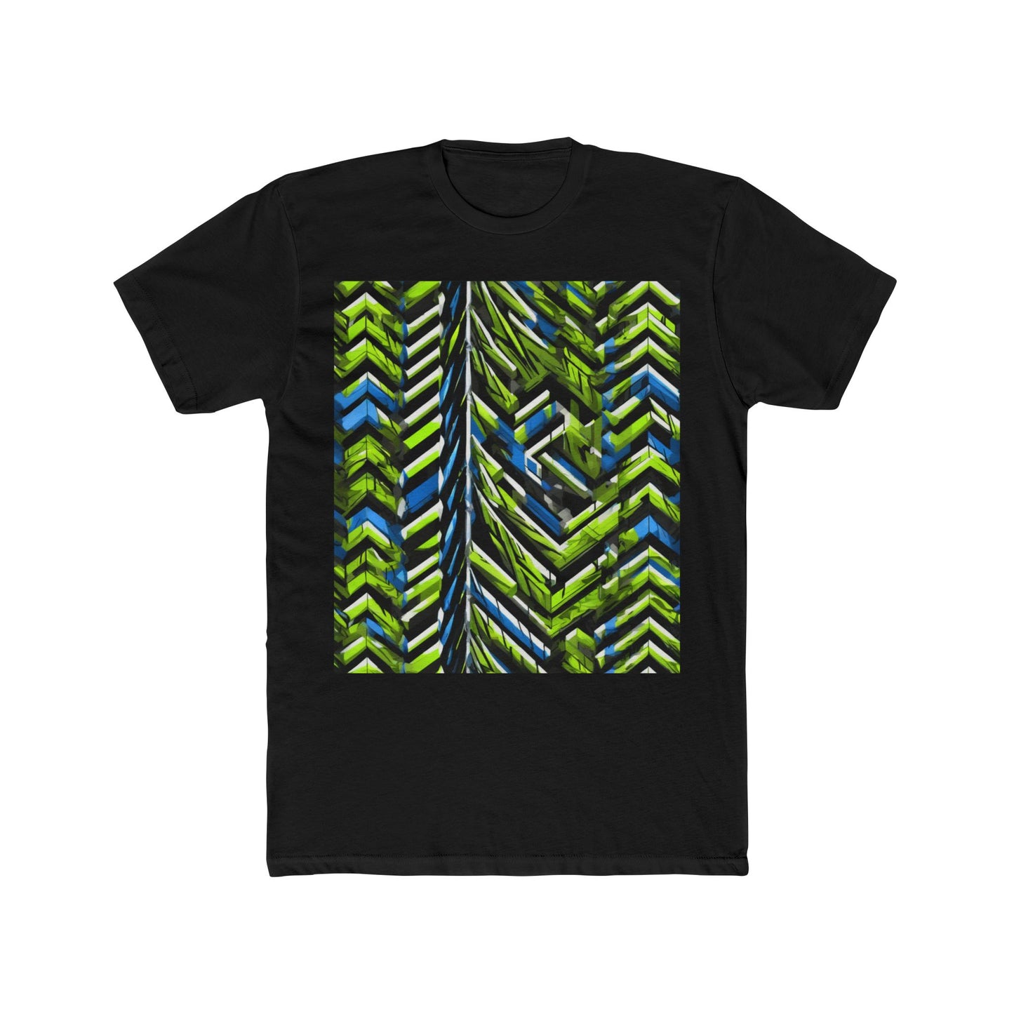 boostlete-rise-grind-pattern-chevron-isometric-0195 — Unisex Cotton Crew Tee (NL 3600)