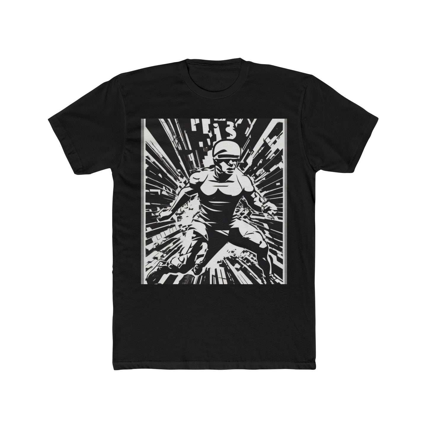 boostlete-field-day-scene-sprinter-halftone-bold-0148 — Unisex Cotton Crew Tee (NL 3600)