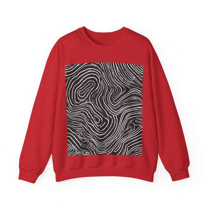 boostlete-field-day-pattern-topographic-badge-0307 — Unisex Heavy Blend Crewneck Sweatshirt (Gildan)