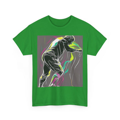boostlete-iron-intent-scene-athlete-neon-monoline-0140 — Unisex Heavy Cotton Tee (Gildan 5000)