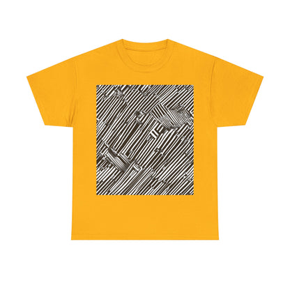 boostlete-mile-by-mile-pattern-barcode-monoline-0059 — Unisex Heavy Cotton Tee (Gildan 5000)