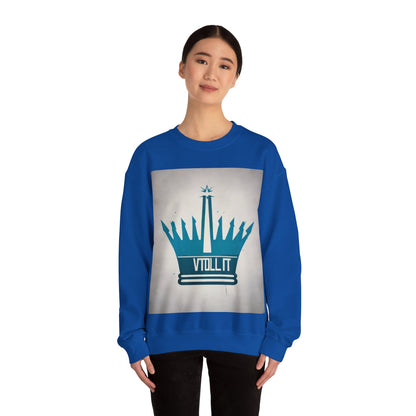 boostlete-am-crew-icon-crown-matte-industrial-0058 — Unisex Heavy Blend Crewneck Sweatshirt (Gildan)