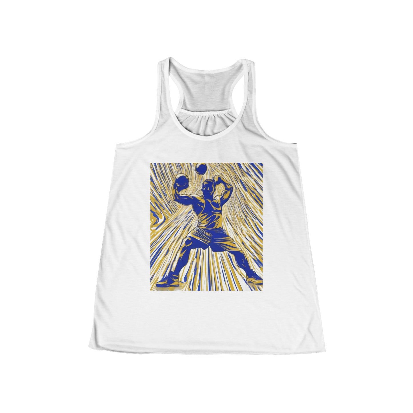 boostlete-rise-grind-scene-kettlebell-speed-engraved-0180 — Women's Flowy Racerback Tank (B+C 8800)
