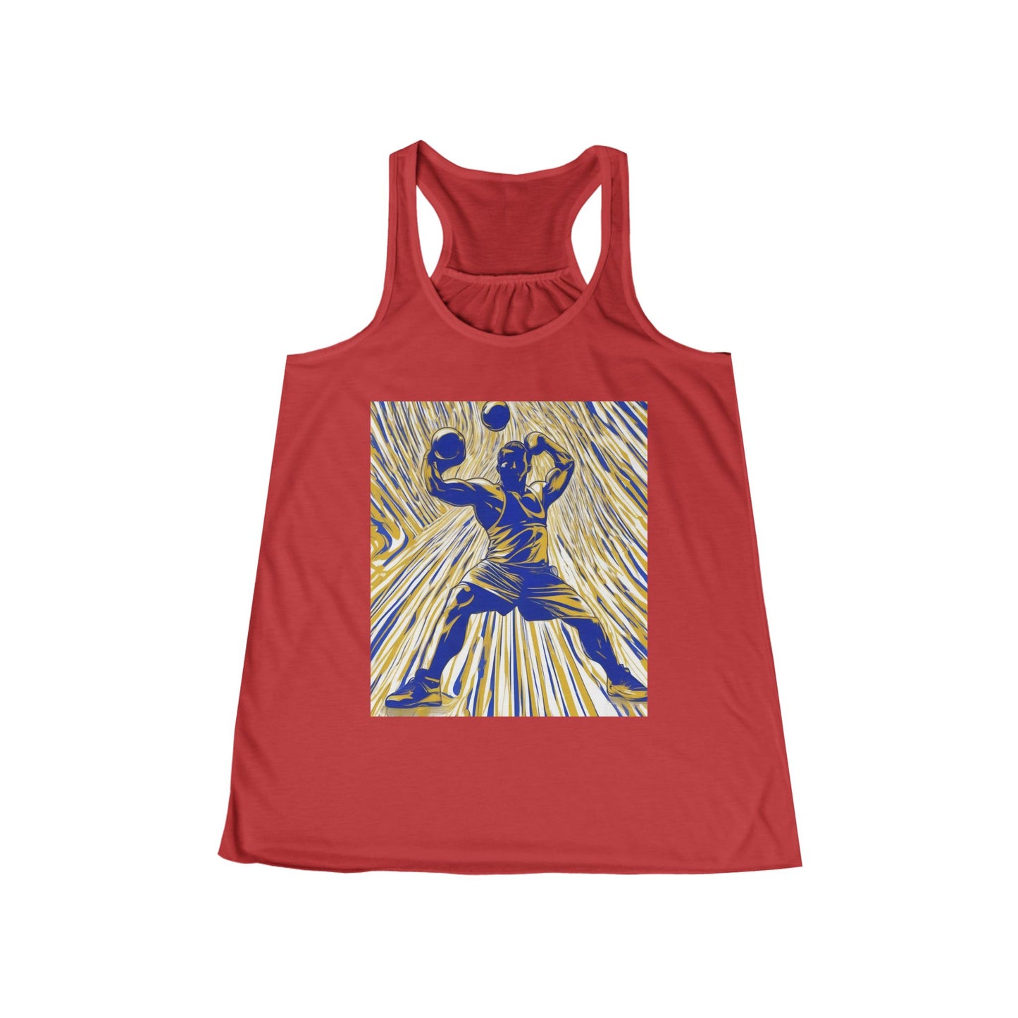 boostlete-rise-grind-scene-kettlebell-speed-engraved-0180 — Women's Flowy Racerback Tank (B+C 8800)