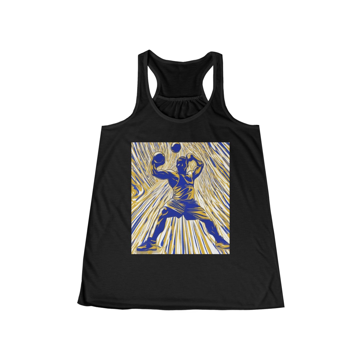 boostlete-rise-grind-scene-kettlebell-speed-engraved-0180 — Women's Flowy Racerback Tank (B+C 8800)