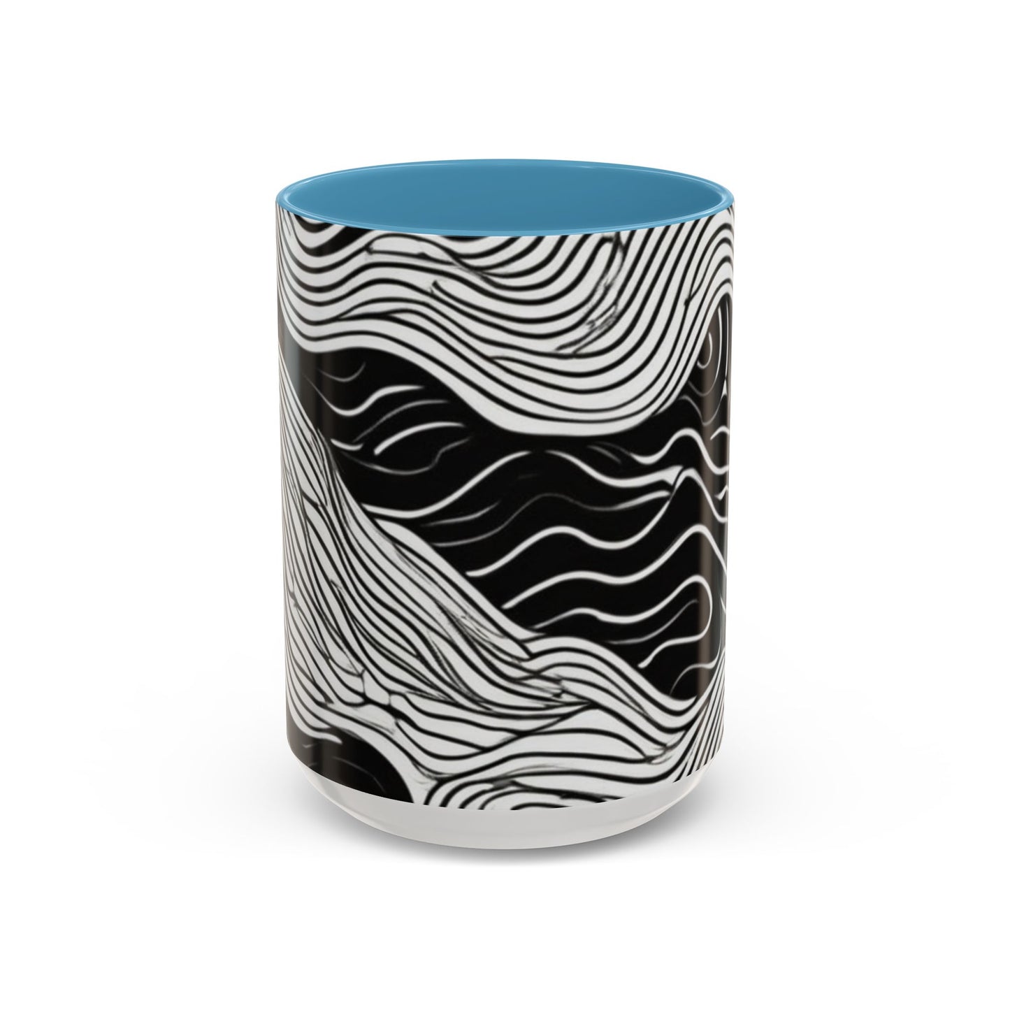 boostlete-field-day-pattern-topographic-line-art-0239 — Accent Mug 11oz/15oz