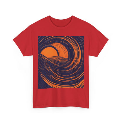 boostlete-rise-grind-icon-sunrise-speed-line-art-0202 — Unisex Heavy Cotton Tee (Gildan 5000)