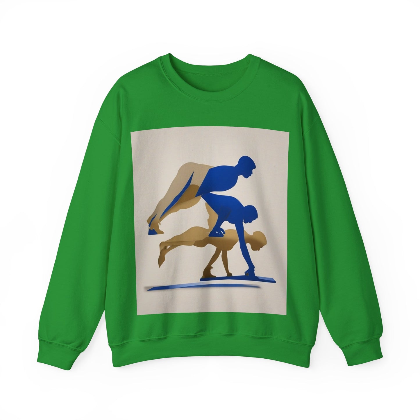 boostlete-mile-by-mile-scene-push-up-duotone-paper-0040 — Unisex Heavy Blend Crewneck Sweatshirt (Gildan)