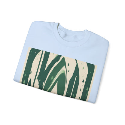 boostlete-quiet-power-icon-water-glitch-retro-0186 — Unisex Heavy Blend Crewneck (G18000)