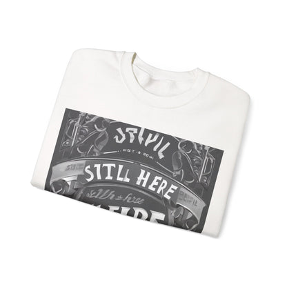 boostlete-recovery-progress-type-still-here-banner-paper-0201 — Unisex Heavy Blend Crewneck Sweatshirt (Gildan)