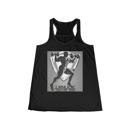 boostlete-mile-by-mile-scene-lunge-3d-athletic-0020 — Women's Flowy Racerback Tank (B+C 8800)