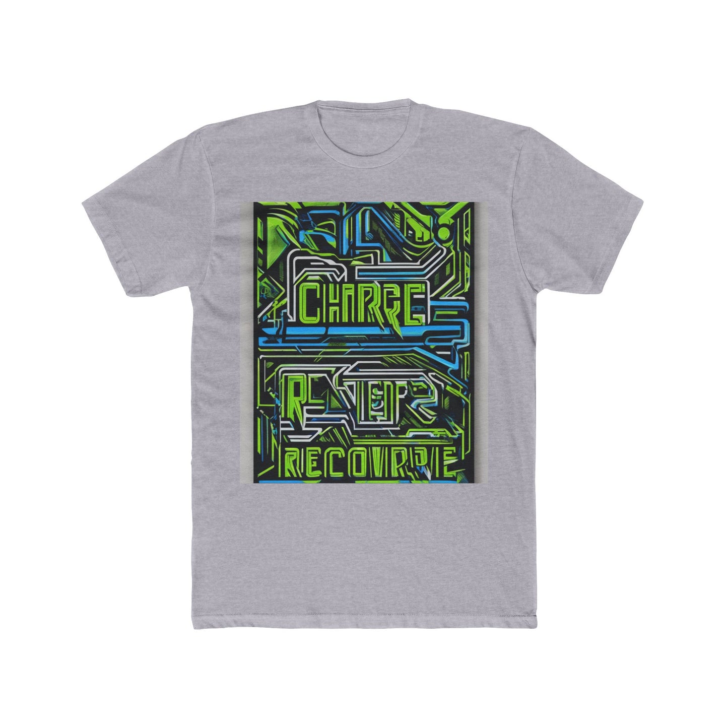 boostlete-pr-season-type-charge-train-recover-outline-over-solid-geometric-0129 — Unisex Cotton Crew Tee (NL 3600)