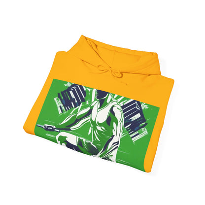 boostlete-am-crew-scene-rower-grainy-bold-0172 — Unisex Heavy Blend Hooded Sweatshirt (Gildan)