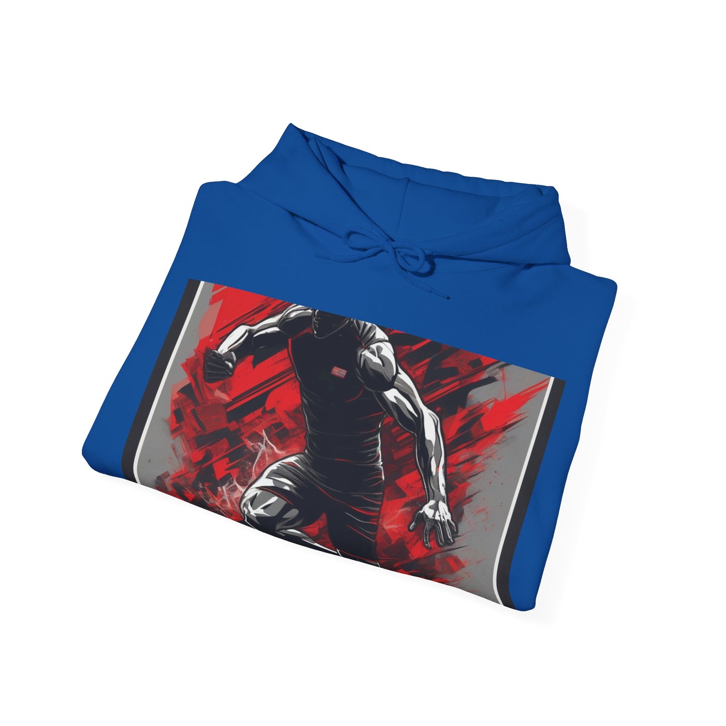 boostlete-field-day-scene-sprinter-glitch-badge-0284 — Unisex Heavy Blend Hooded Sweatshirt (Gildan)