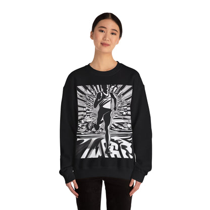 boostlete-field-day-scene-marathoner-3d-athletic-0116 — Unisex Heavy Blend Crewneck Sweatshirt (Gildan)