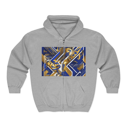 boostlete-am-crew-type-progress-beats-perfect-diagonal-modern-0209 — Unisex Heavy Blend Full-Zip Hooded Sweatshirt