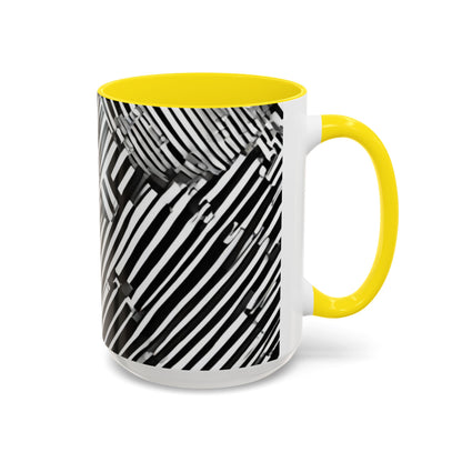 boostlete-mile-by-mile-pattern-barcode-monoline-0059 — Accent Mug 11oz/15oz