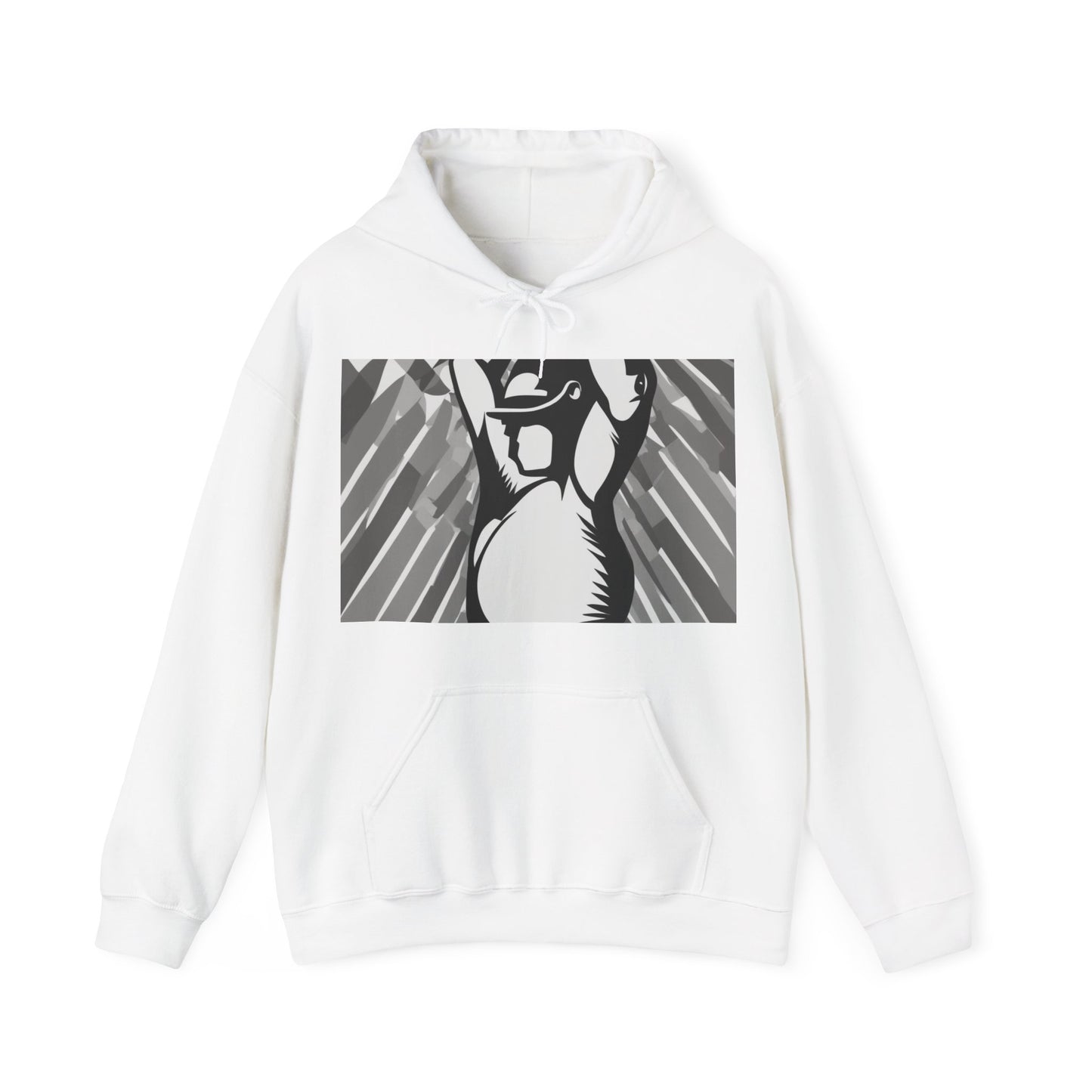 boostlete-iron-intent-scene-kettlebell-grainy-modern-0276 — Unisex Heavy Blend Hooded Sweatshirt (Gildan)