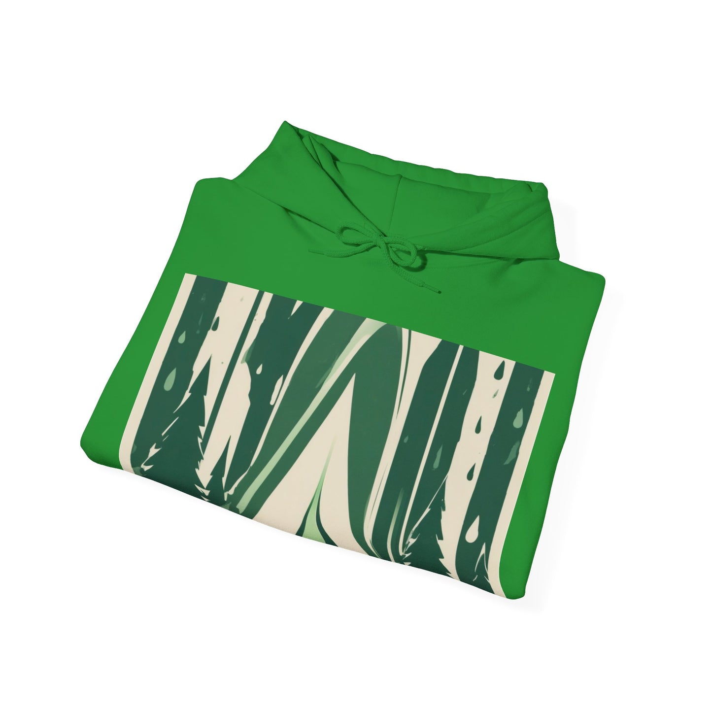 boostlete-quiet-power-icon-water-glitch-retro-0186 — Unisex Heavy Blend Hooded Sweatshirt (Gildan)