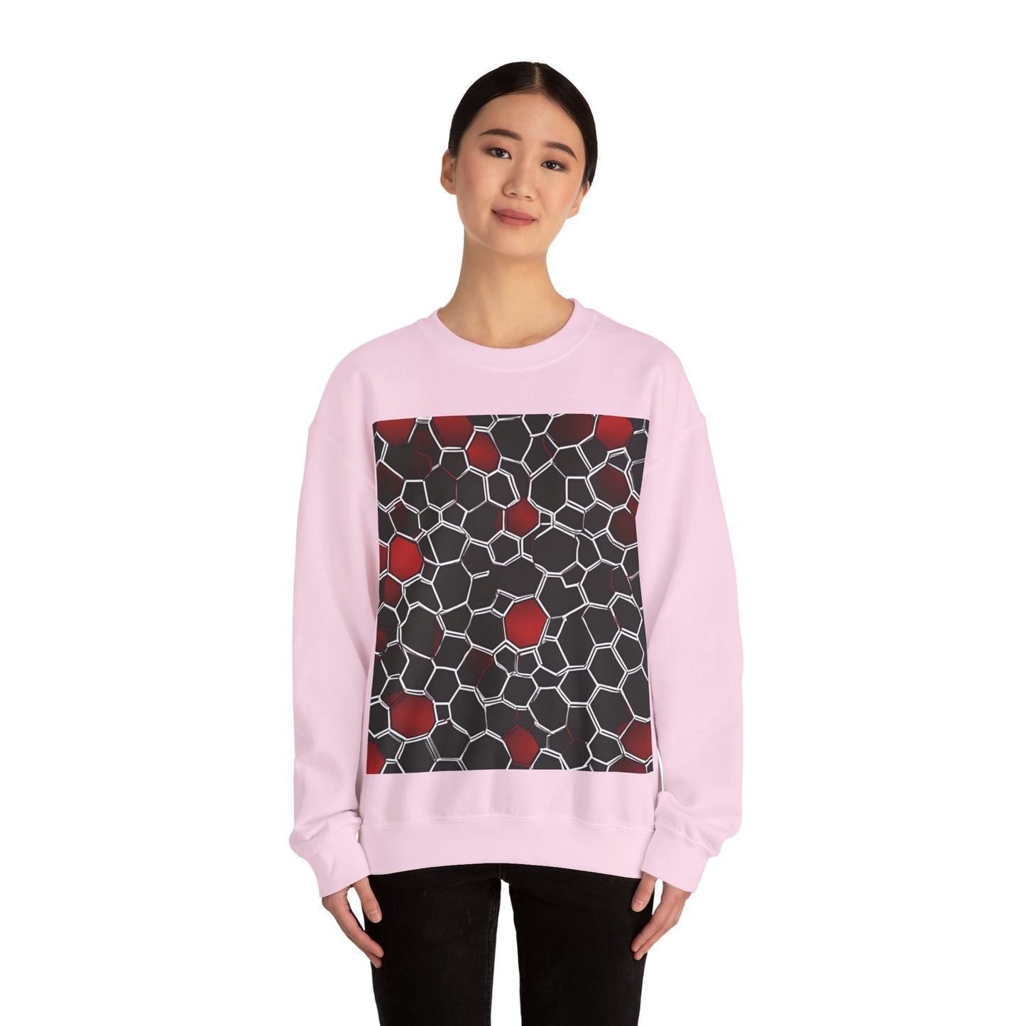 boostlete-quiet-power-pattern-hex-vector-0039 — Unisex Heavy Blend Crewneck (G18000)