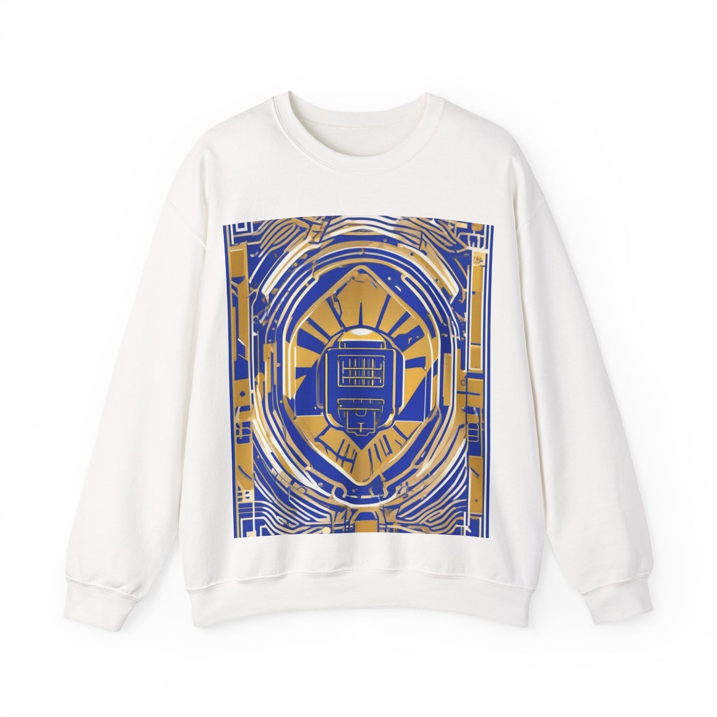 boostlete-mile-by-mile-icon-battery-motion-monoline-0002 — Unisex Heavy Blend Crewneck Sweatshirt (Gildan)