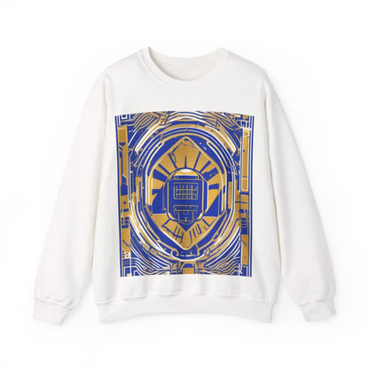 boostlete-mile-by-mile-icon-battery-motion-monoline-0002 — Unisex Heavy Blend Crewneck Sweatshirt (Gildan)