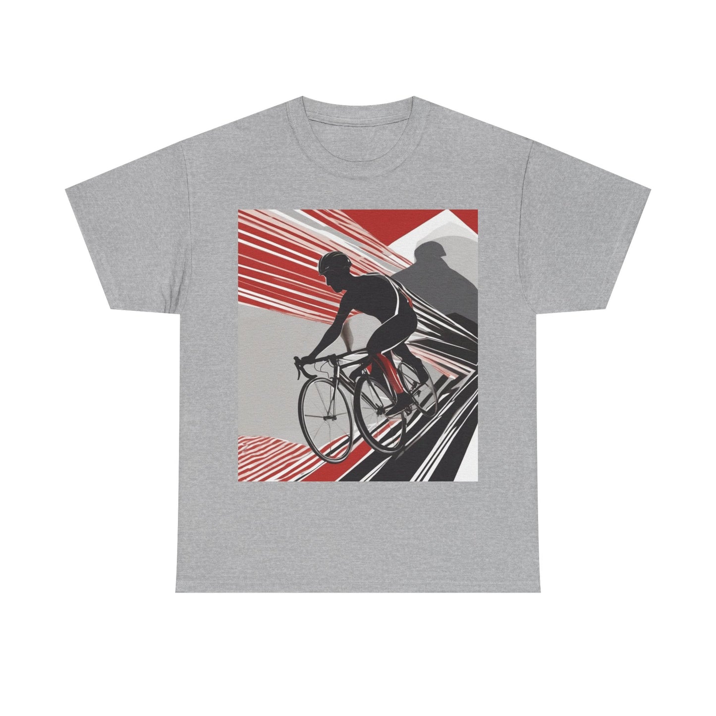 boostlete-boost-mode-scene-cyclist-speed-geometric-0208 — Unisex Heavy Cotton Tee (Gildan 5000)