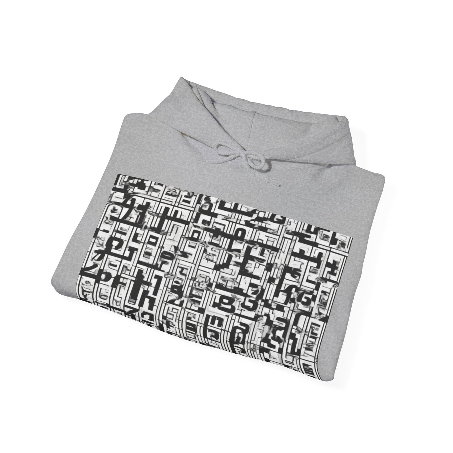 boostlete-boost-mode-pattern-plate-number-engraved-0103 — Unisex Heavy Blend Hooded Sweatshirt (Gildan)