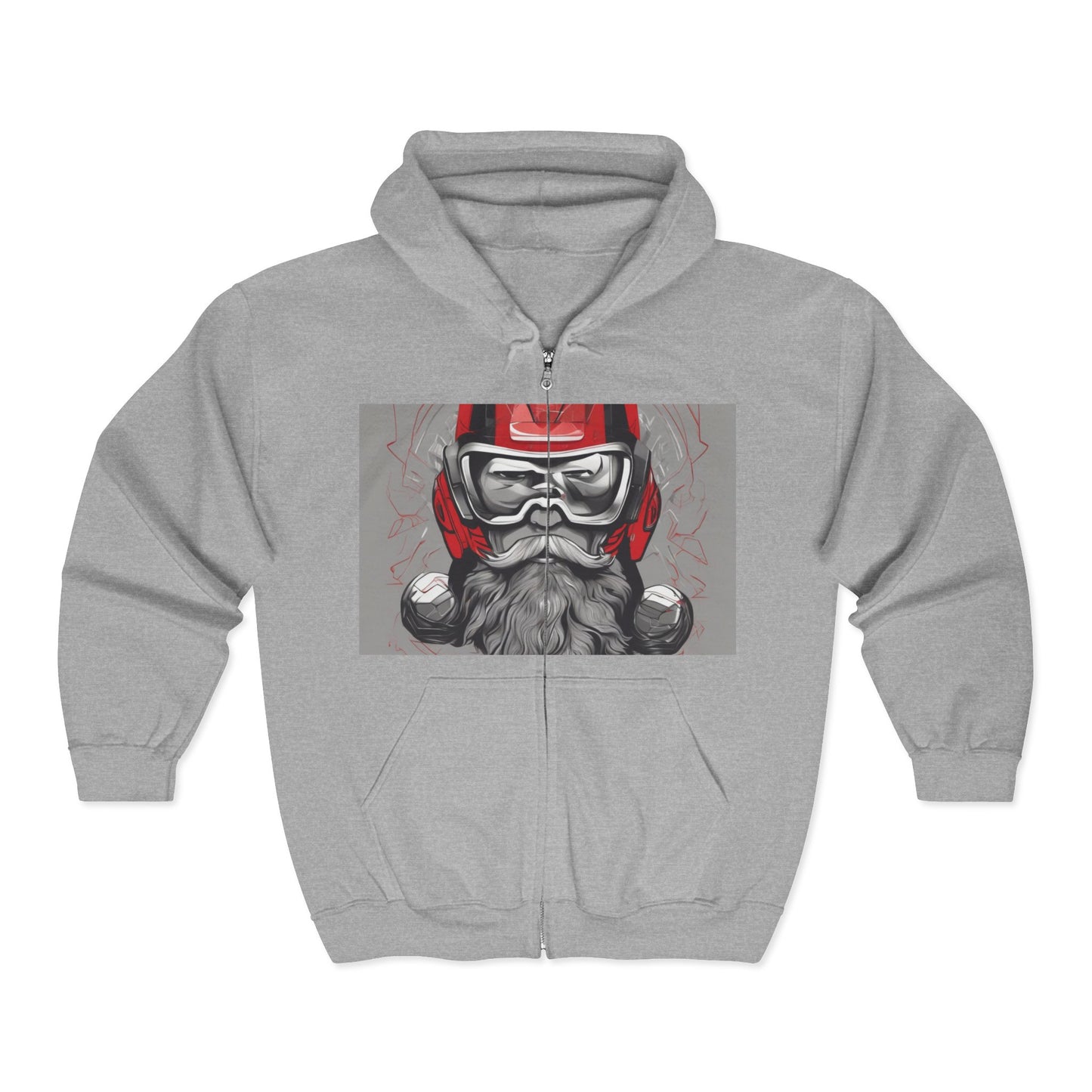 boostlete-pr-season-type-calm-is-a-superpower-outline-over-solid-isometric-0413 — Unisex Heavy Blend Full-Zip Hooded Sweatshirt
