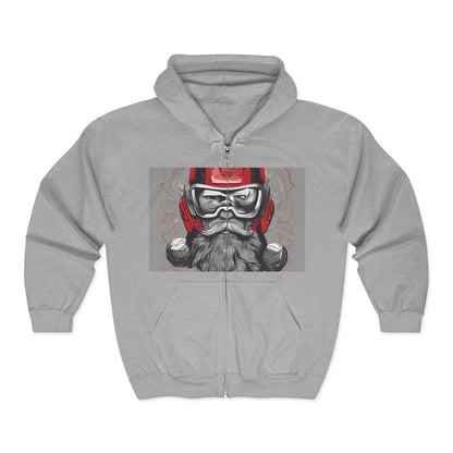 boostlete-pr-season-type-calm-is-a-superpower-outline-over-solid-isometric-0413 — Unisex Heavy Blend Full-Zip Hooded Sweatshirt