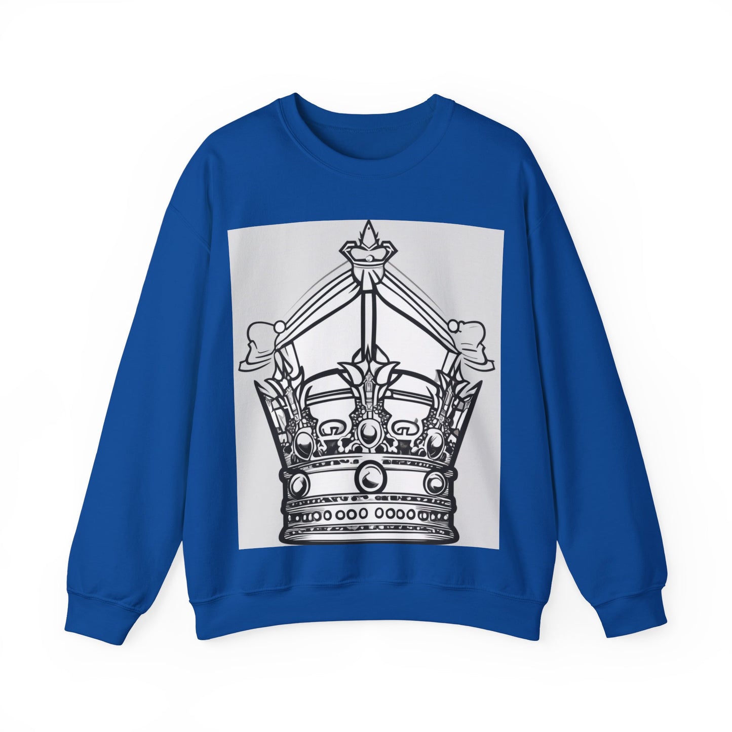boostlete-quiet-power-icon-crown-outline-badge-0130 — Unisex Heavy Blend Crewneck Sweatshirt (Gildan)