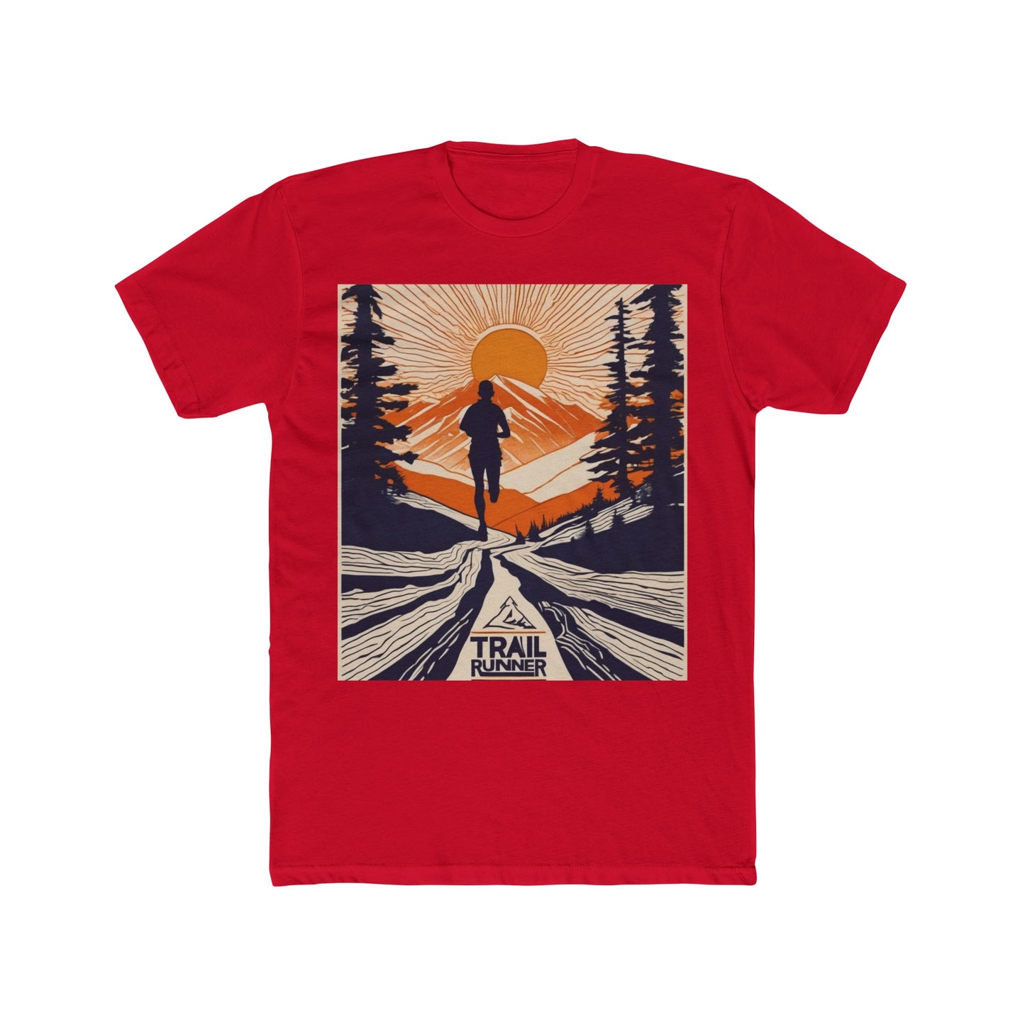 boostlete-iron-intent-scene-trail-glitch-badge-0100 — Unisex Cotton Crew Tee (NL 3600)