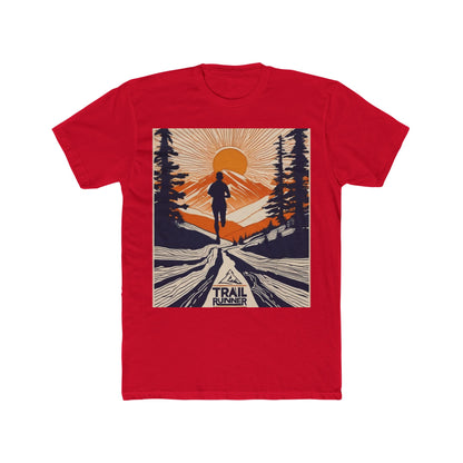 boostlete-iron-intent-scene-trail-glitch-badge-0100 — Unisex Cotton Crew Tee (NL 3600)