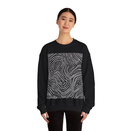 boostlete-field-day-pattern-topographic-badge-0307 — Unisex Heavy Blend Crewneck Sweatshirt (Gildan)