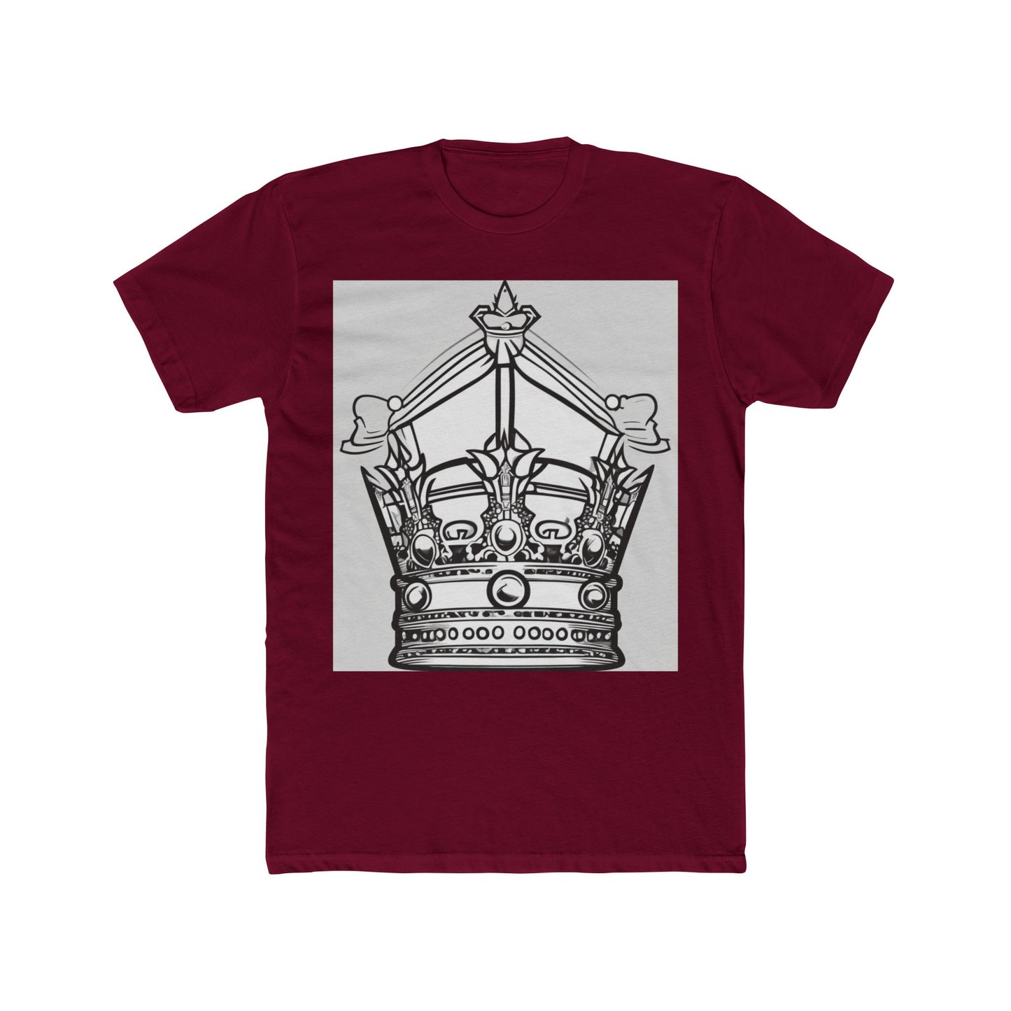boostlete-quiet-power-icon-crown-outline-badge-0130 — Unisex Cotton Crew Tee (NL 3600)