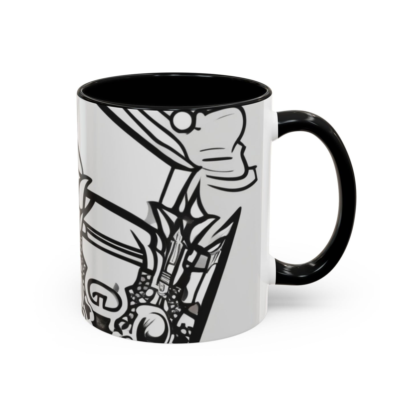 boostlete-quiet-power-icon-crown-outline-badge-0130 — Accent Mug 11oz/15oz