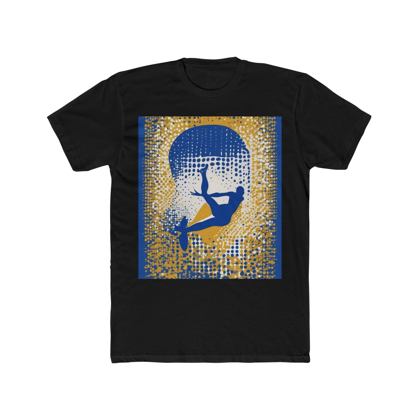 boostlete-field-day-icon-swimmer-halftone-paper-0246 — Unisex Cotton Crew Tee (NL 3600)