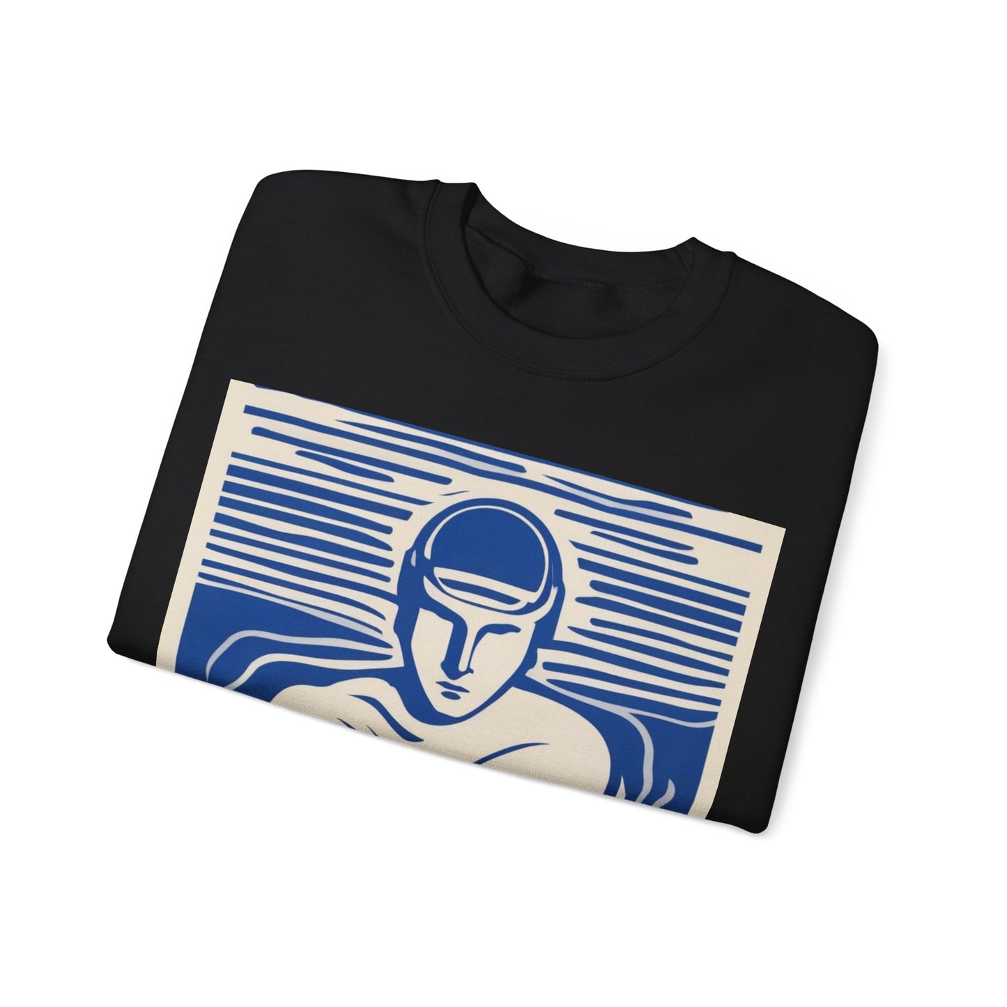 boostlete-boost-mode-icon-swimmer-motion-vector-0062 — Unisex Heavy Blend Crewneck Sweatshirt (Gildan)