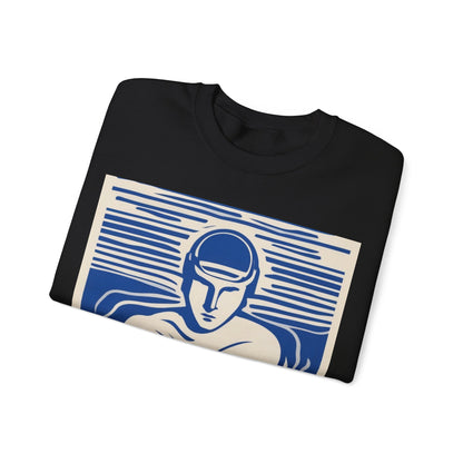 boostlete-boost-mode-icon-swimmer-motion-vector-0062 — Unisex Heavy Blend Crewneck Sweatshirt (Gildan)