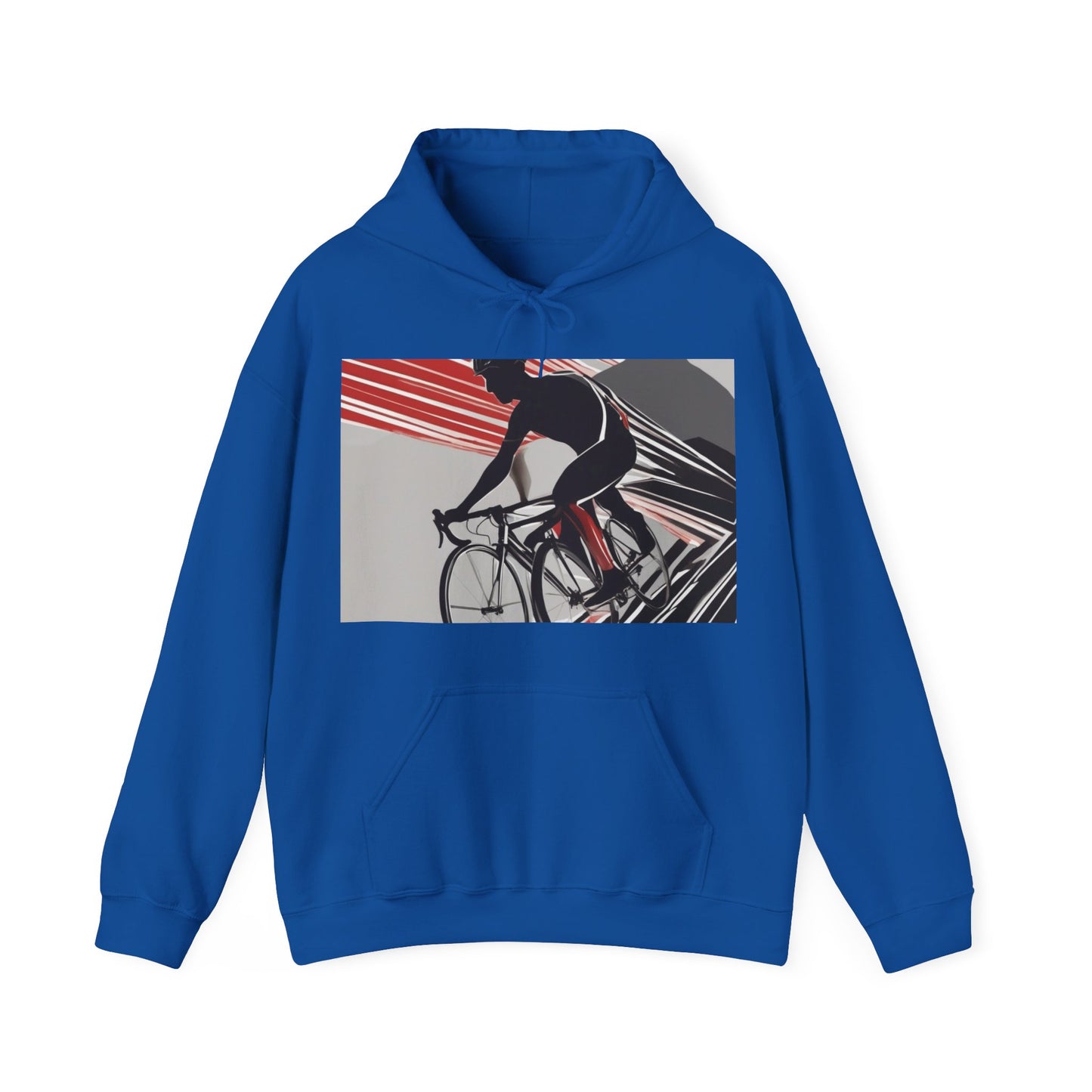 boostlete-boost-mode-scene-cyclist-speed-geometric-0208 — Unisex Heavy Blend Hooded Sweatshirt (Gildan)