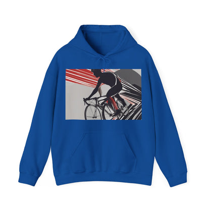 boostlete-boost-mode-scene-cyclist-speed-geometric-0208 — Unisex Heavy Blend Hooded Sweatshirt (Gildan)