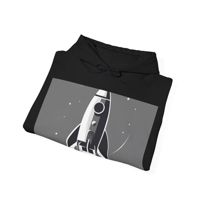 boostlete-field-day-icon-rocket-soft-monoline-1718 — Unisex Heavy Blend Hoodie (G18500)