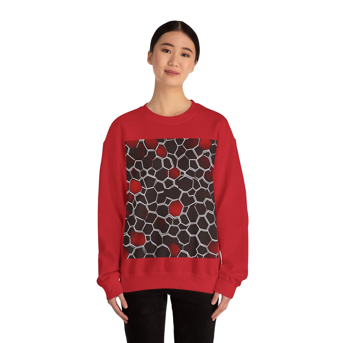 boostlete-quiet-power-pattern-hex-vector-0039 — Unisex Heavy Blend Crewneck (G18000)