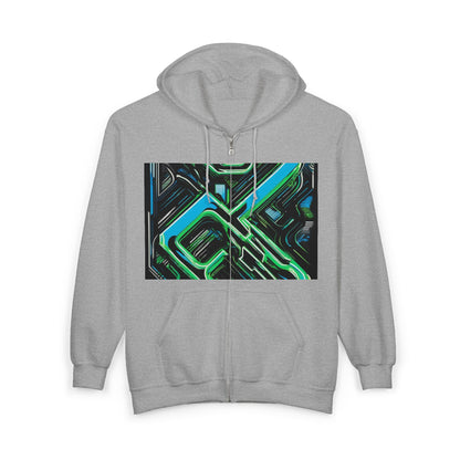 boostlete-boost-mode-type-constancia-gana-diagonal-badge-0185 — Unisex Heavy Blend Full-Zip Hooded Sweatshirt