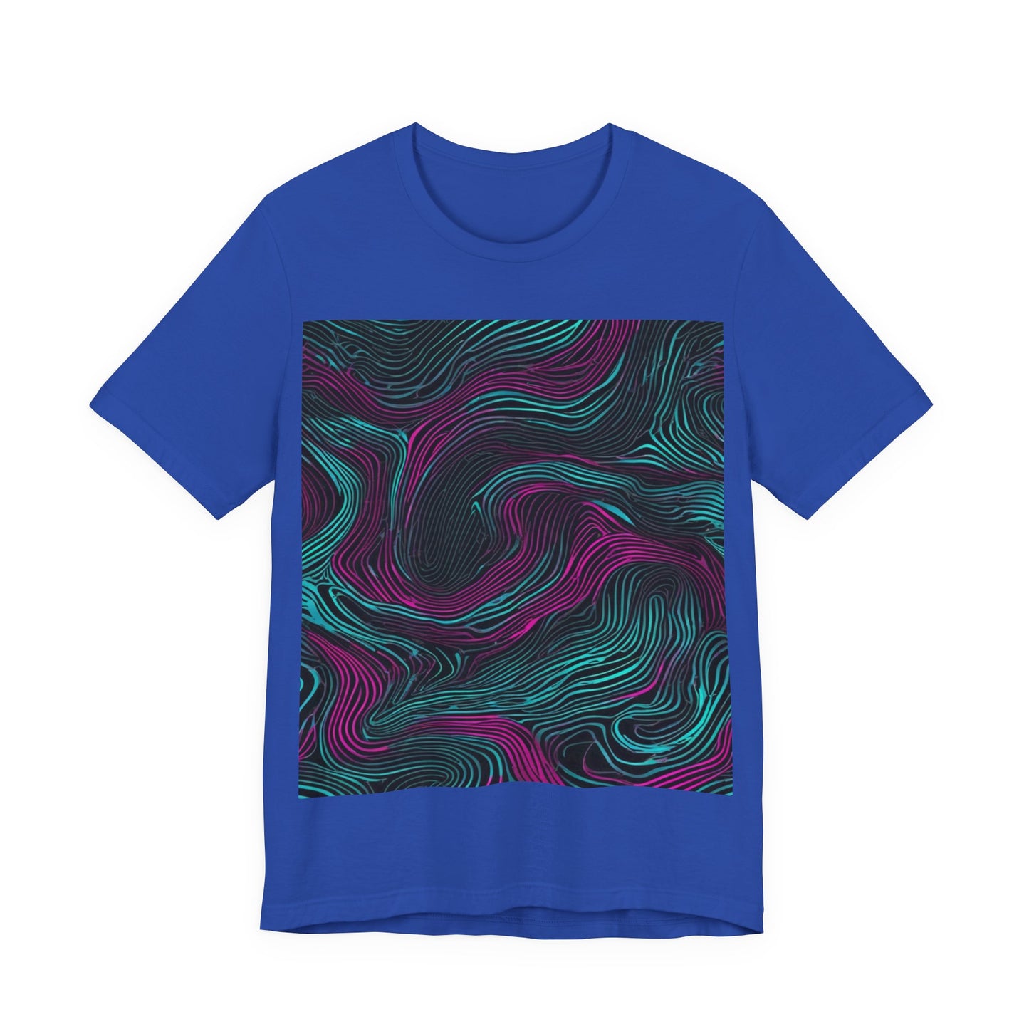 boostlete-am-crew-pattern-topographic-monoline-0075 — Unisex Jersey Short Sleeve (B+C 3001)