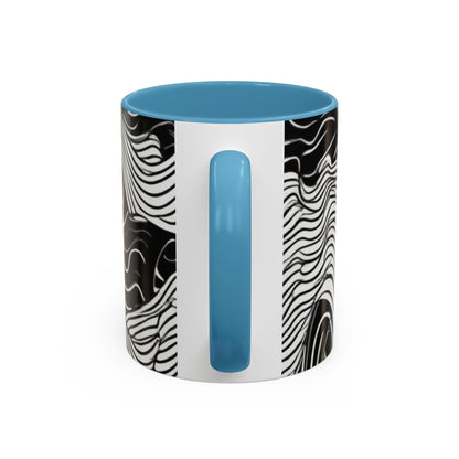 boostlete-field-day-pattern-topographic-line-art-0239 — Accent Mug 11oz/15oz